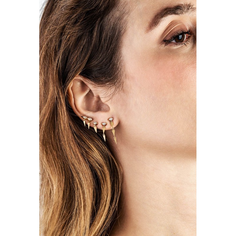 Greta Single Spike Marquise Diamond Earrings | Marquise Collection   